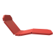 Matelas articulé rouge, fixation par velcro, épaisseur 5 cm